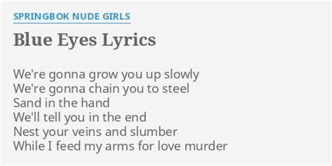 Springbok Nude Girls – Blue Eyes Lyrics